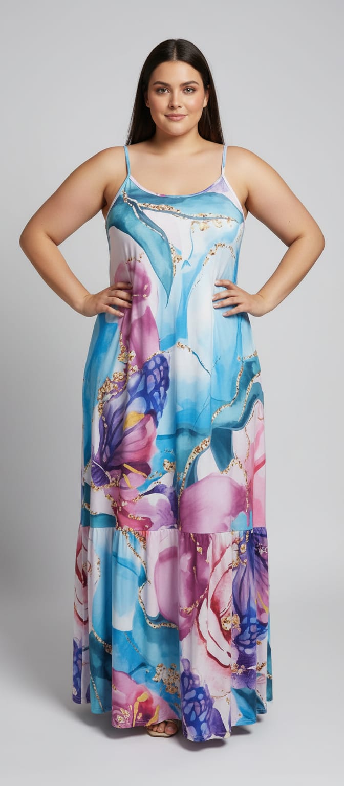 Plus size women dress, Floral dress
