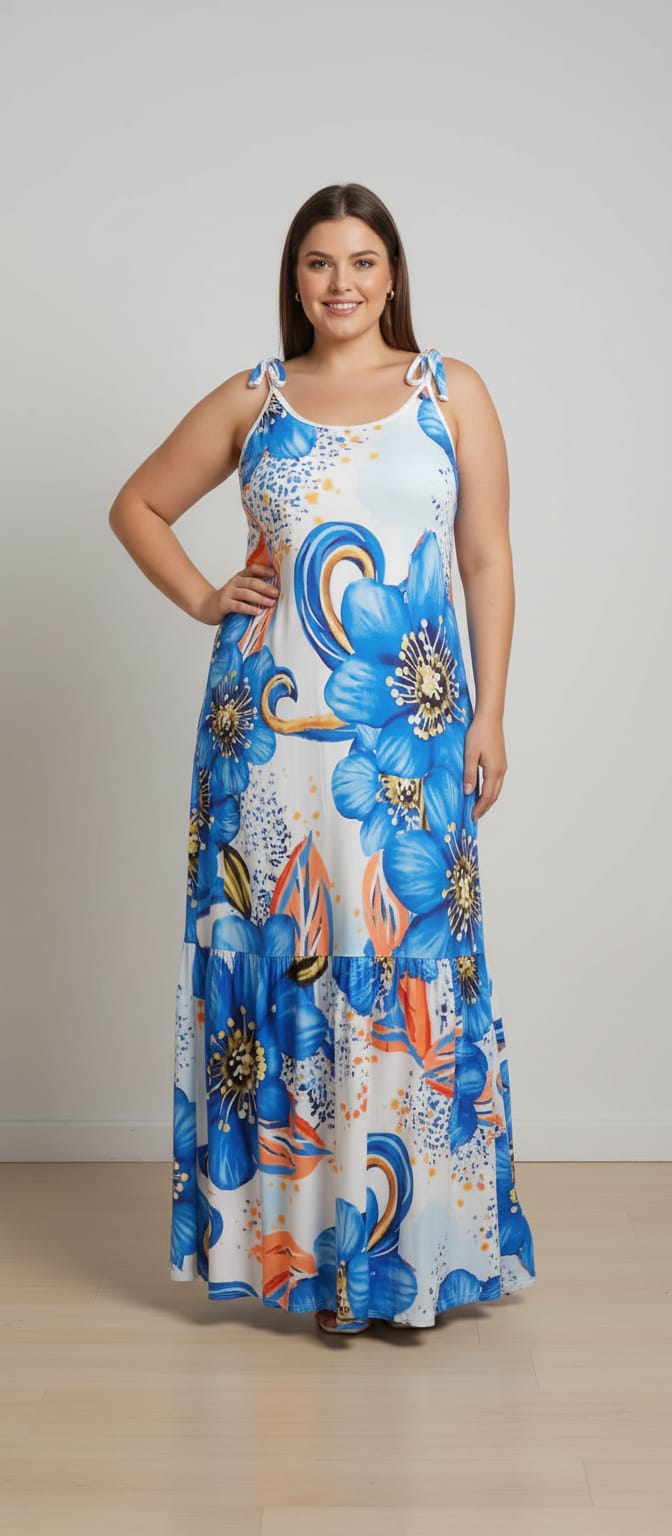 Plus size women dress, Floral dress